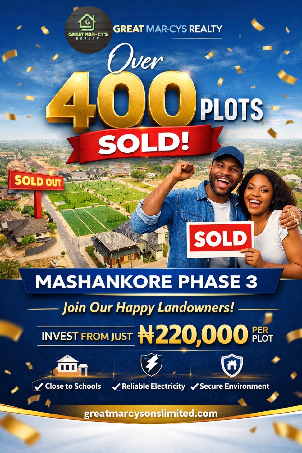 Over 400 Plots Sold at MASHANKORE PHASE 3 – Invest in Prime Land Today